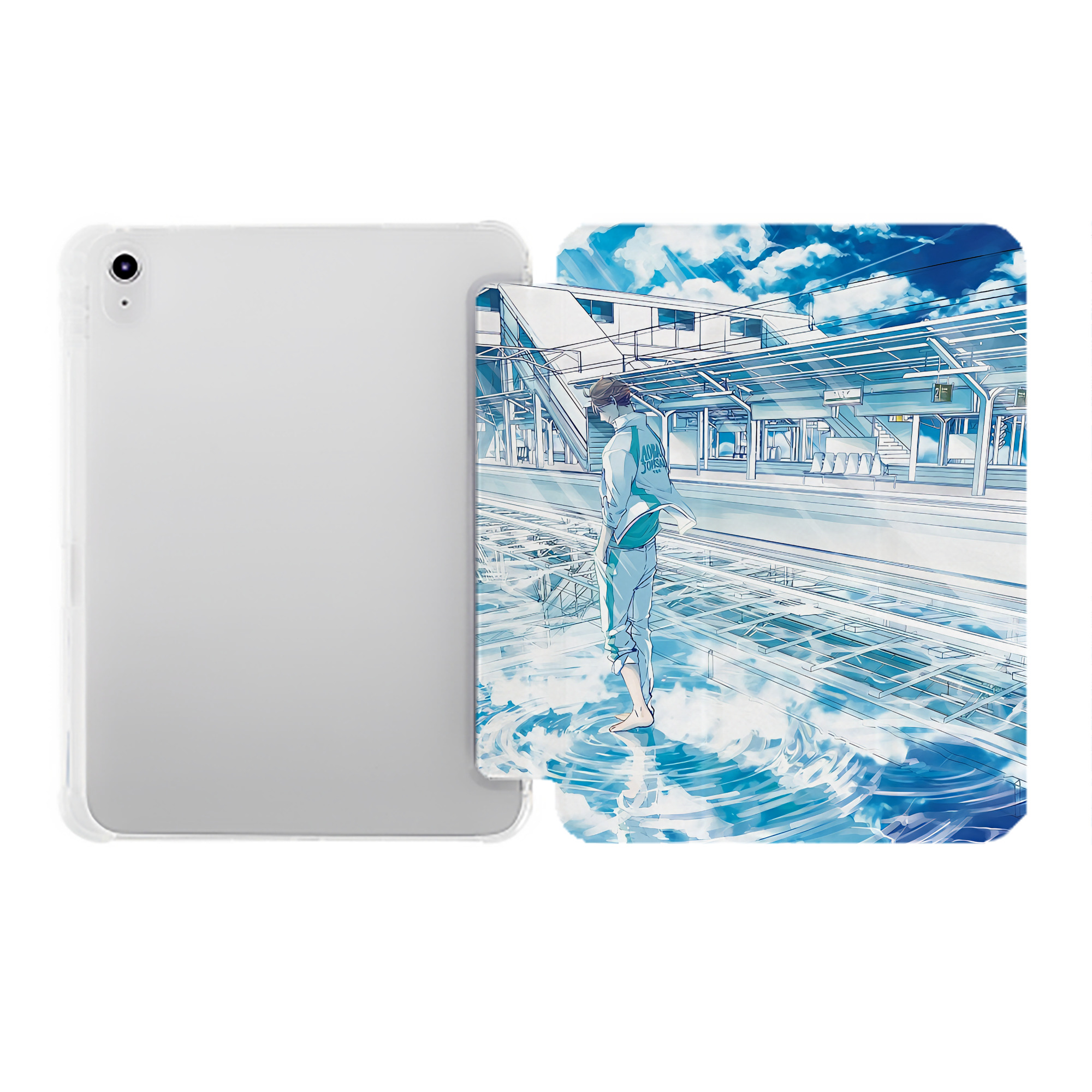 （画像用） ハイキュー!! Haikyu!! IPad ケース ペン収納付き 三つ折りスタンド PUレザー×シリコン 対応機種9.5/10.5/10.9インチ